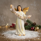 Preview: Handbemalte Krippenfigur Glorienengel mit Gloria Tuch, ca. 9,5 cm, K 176-9